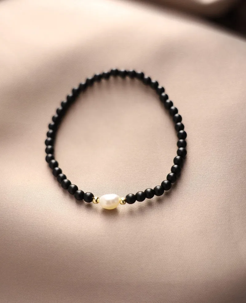 Bracelet Pearl | Zwart