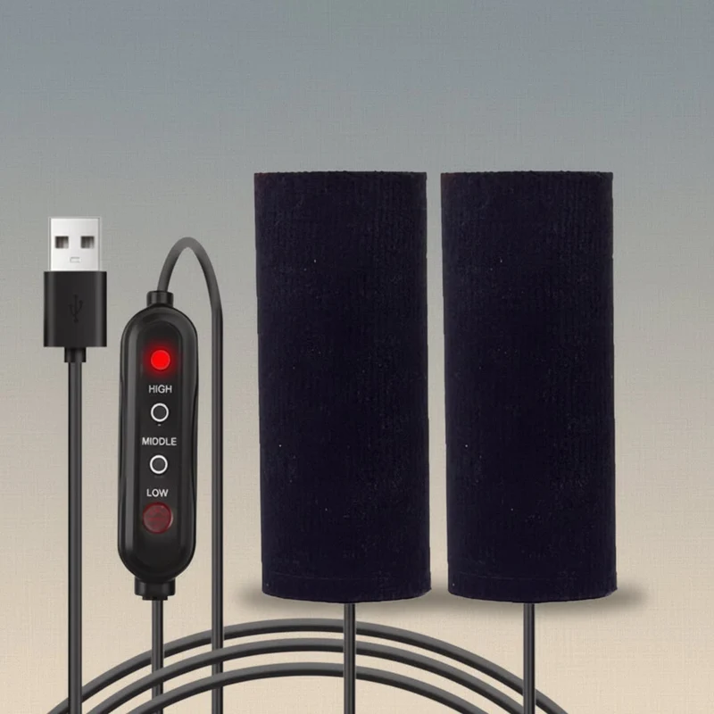 USB Heated Motorcycle Grips with 3-Level Temperature Controller