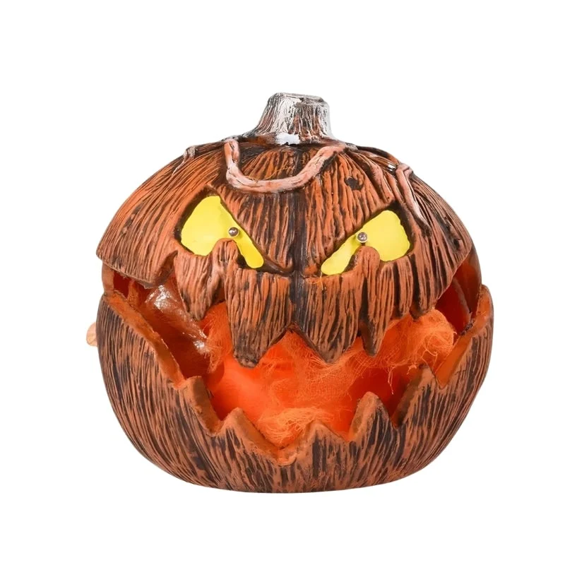 Halloween Pumpkin-Shaped Sliding LED Lantern with Glowing Eyes for Decoration