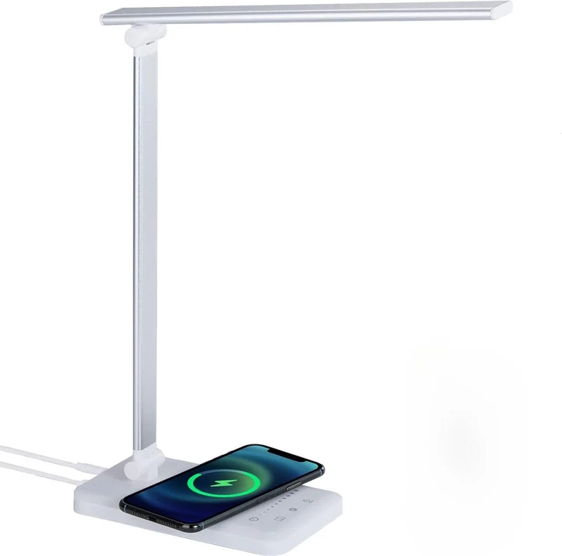 LED Bureaulamp – Dimbaar, Draadloos Opladen & Touchbediening