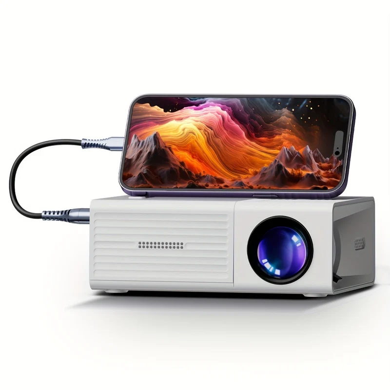 Mini LED Projector – HDMI, USB & Draagbaar voor Films en Presentaties