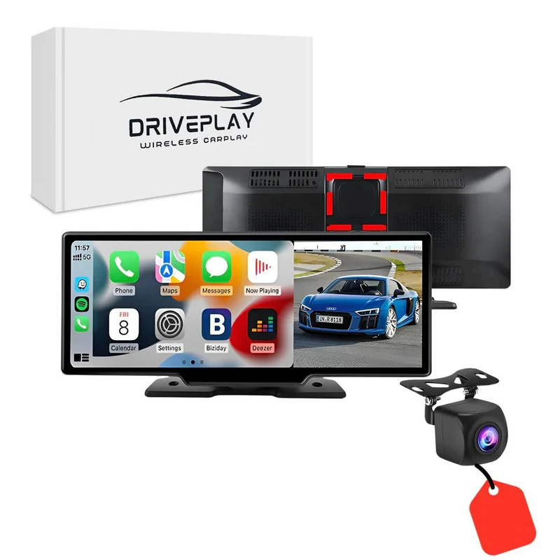 Apple CarPlay Scherm – draadloos Android Auto touchscreen met achteruitrijcamera