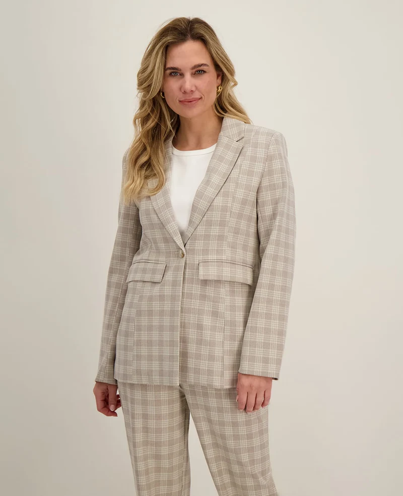 Blazer Straight | Multicolor Dark Greige