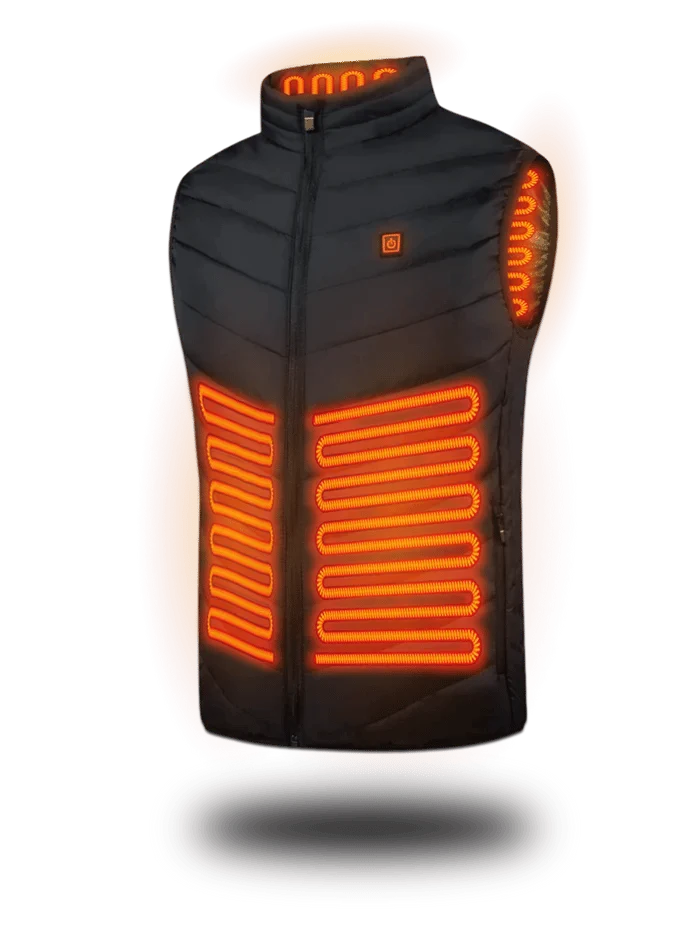 Verwarmde Unisex Jas met Instelbare Warmte en Waterafstotend Materiaal