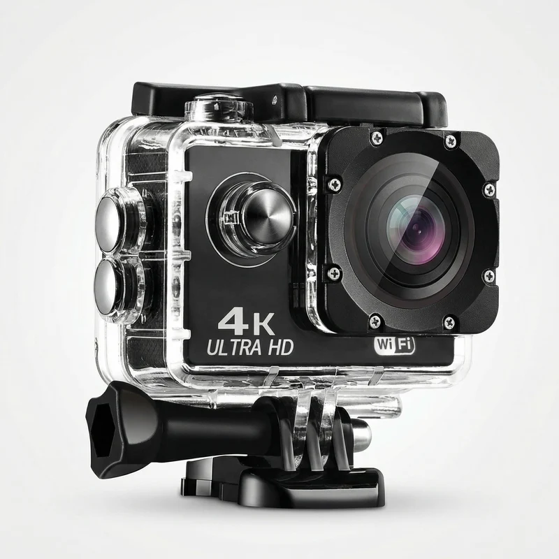 Waterdichte 4K action camera met afstandsbediening