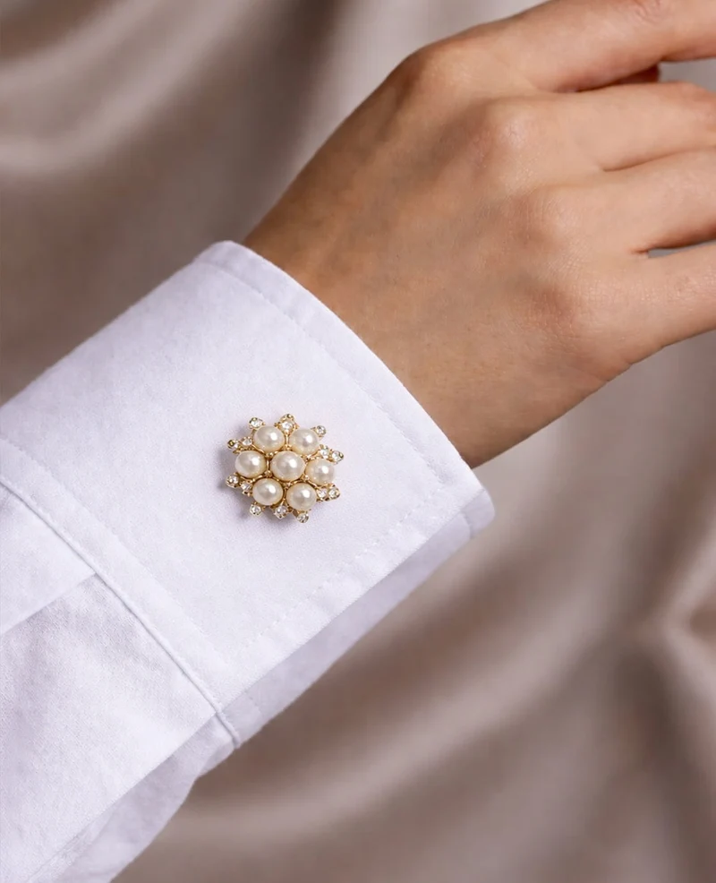 Button Cover | Multicolor/Goud