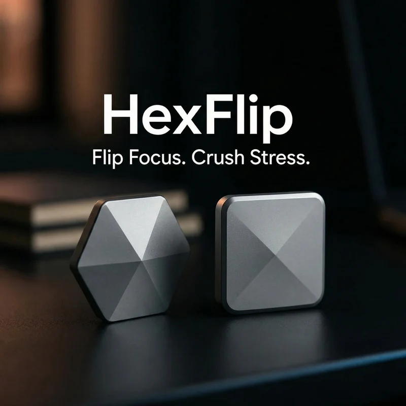 Fidget Flip Speelstuk – Verzwaard Metaal, Soepele Rotatie & Compact Formaat