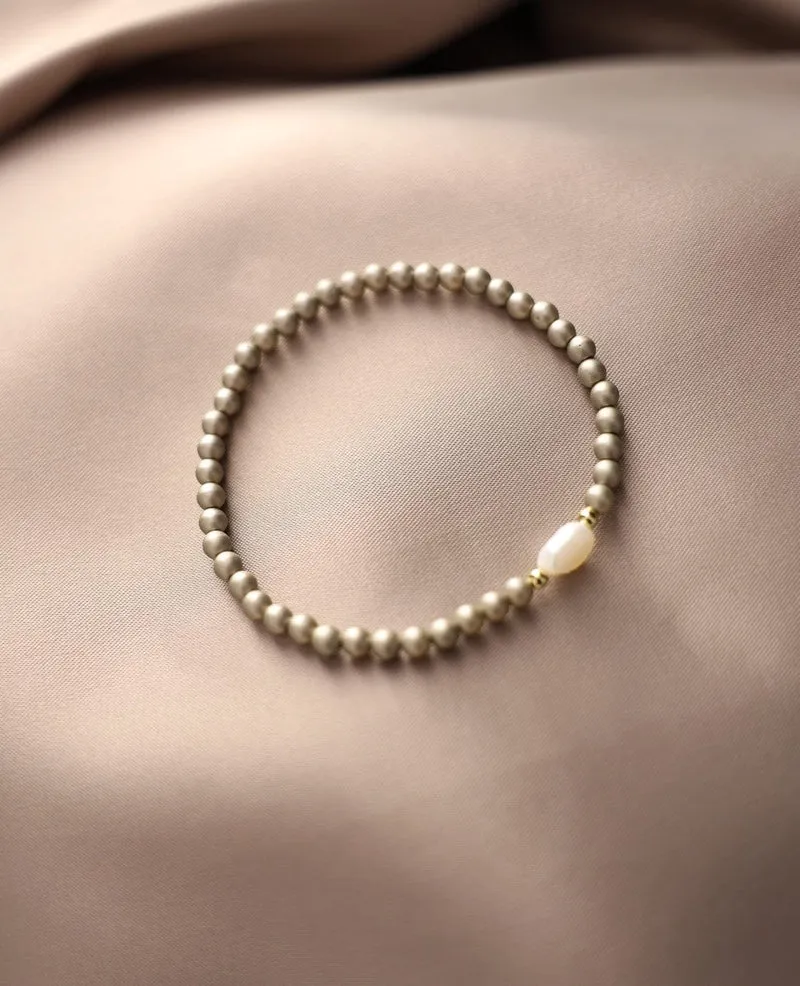 Bracelet Pearl | Warm Grey