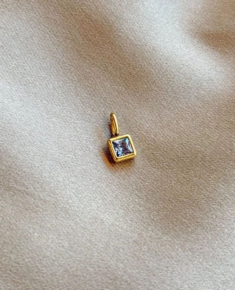 Bedel Square Diamond | Goud / Donkerblauw