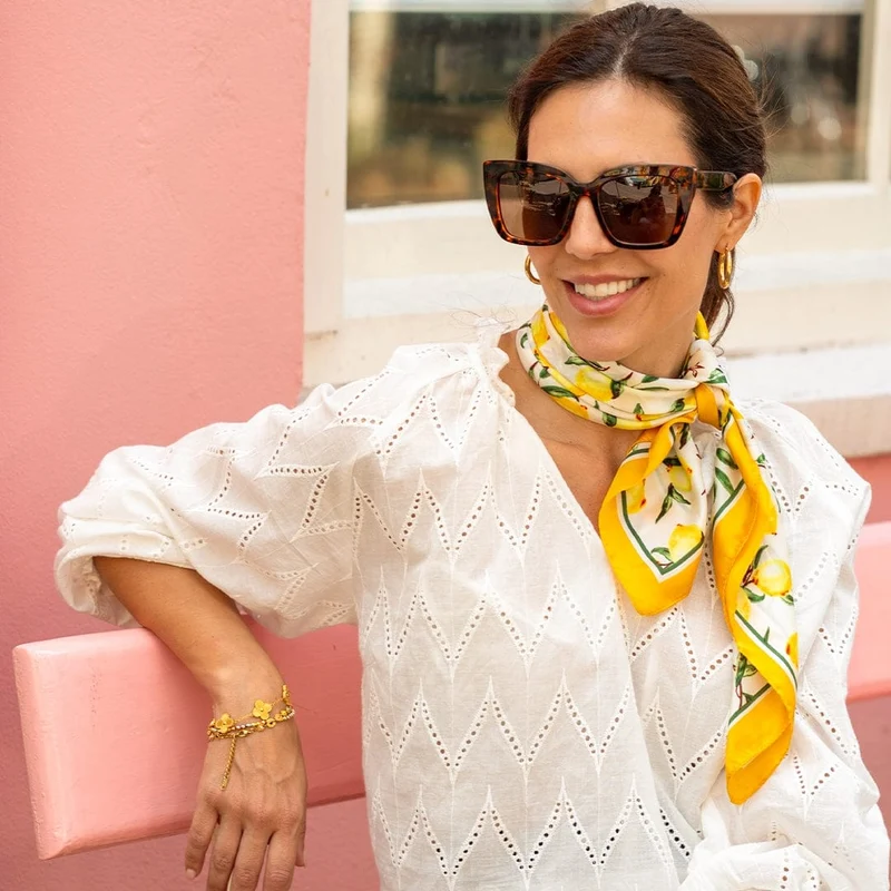 Sjaaltje Limone | Multicolor / Geel