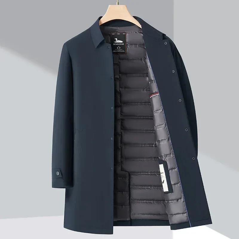 Heren Trenchcoat Met Donsvulling – Tijdloos En Warm Voor Dagelijks Gebruik