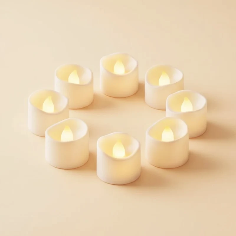 Halloween LED Battery-Operated Flameless Decorative Tealight Candles, Set of 24 Pieces