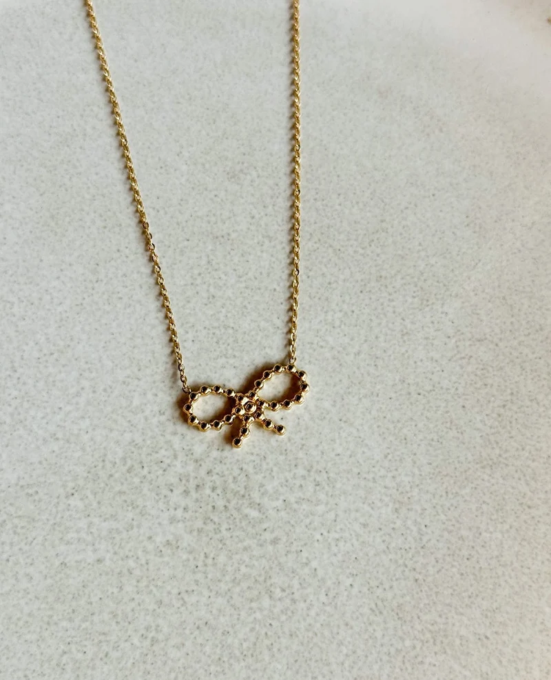 Necklace Petit Bow | Goud