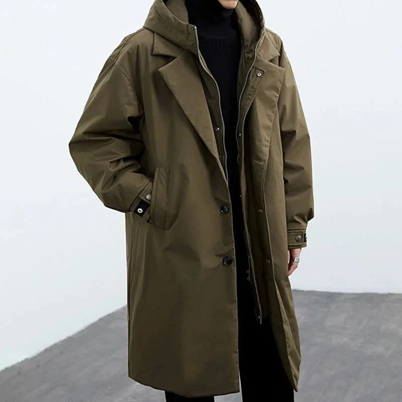 Arctic Shield Heren Puffer Trenchjas – Warm, Beschermend en Stijlvol