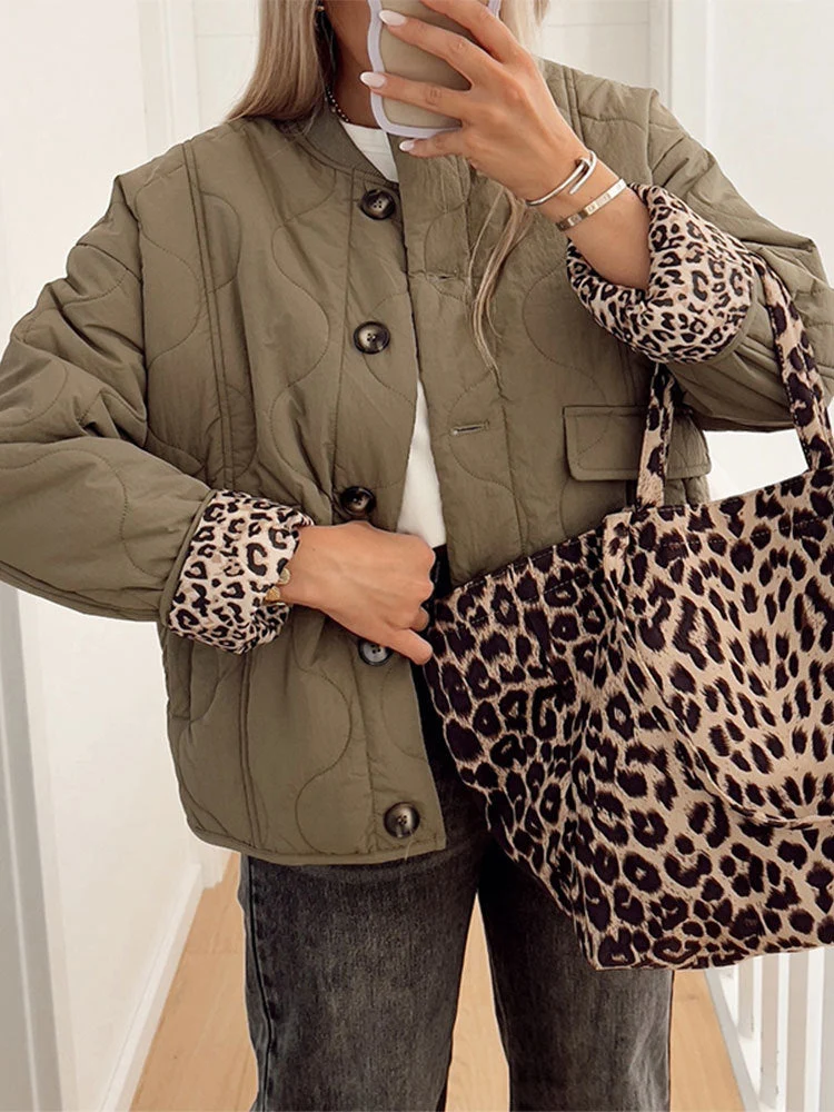 Women's Classic Long Coat with Patterned Lining