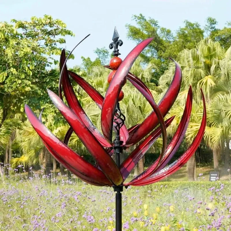 Windspinner – Metalen Tuindecoratie met Bewegend Winddesign