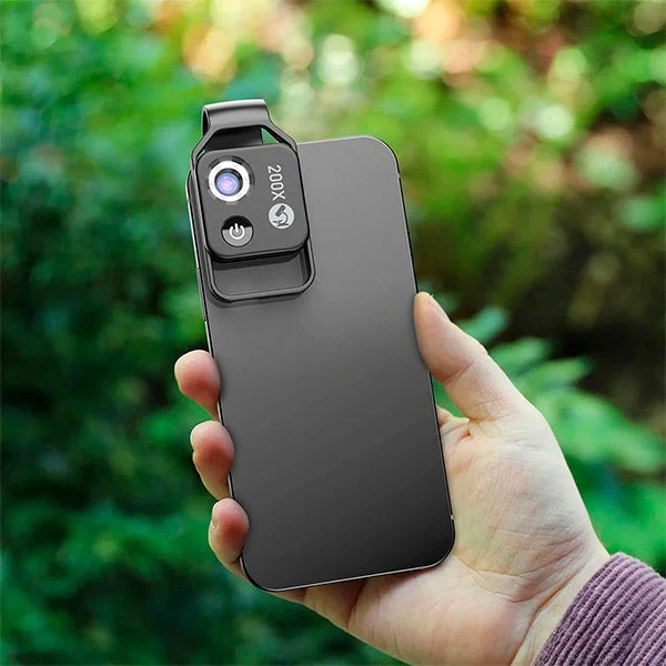 Microscoop Lens voor Smartphone – 200x Vergroting & Compact Clip-On Ontwerp