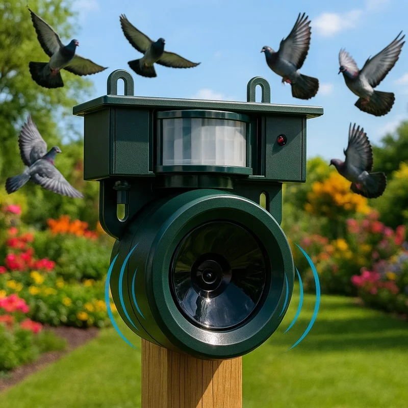 Vogelverjager – solar vogelafschrikker met bewegingssensor voor balkon en tuin