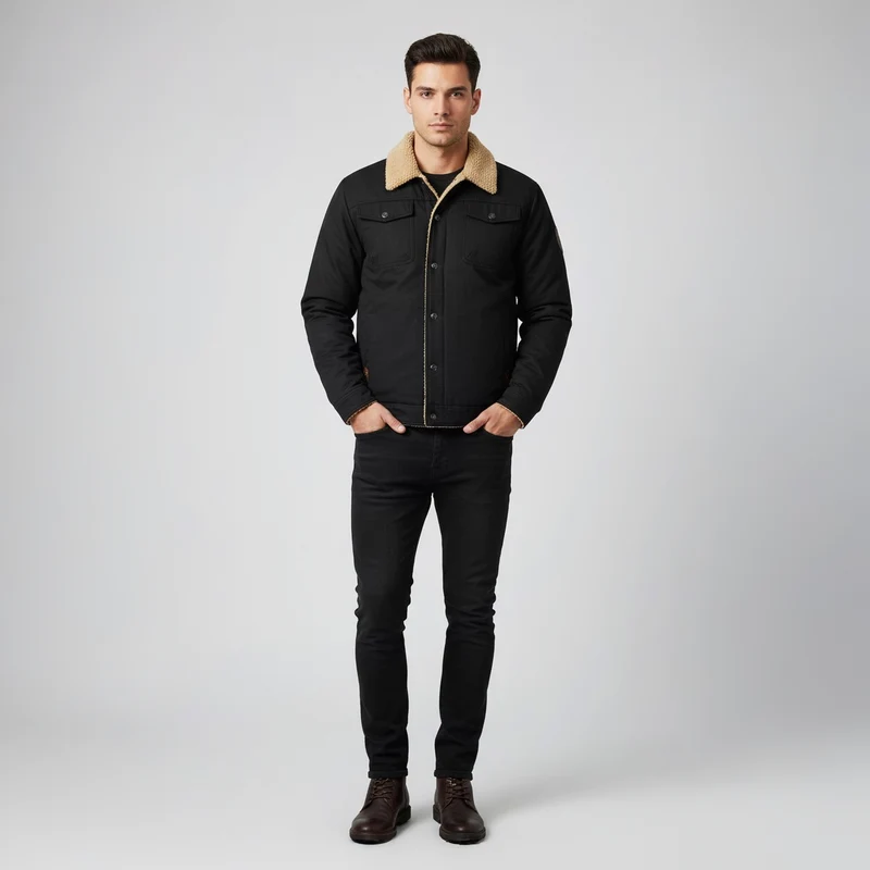 Uomo Giacca Bomber Invernale Tasche | Giacca Casual