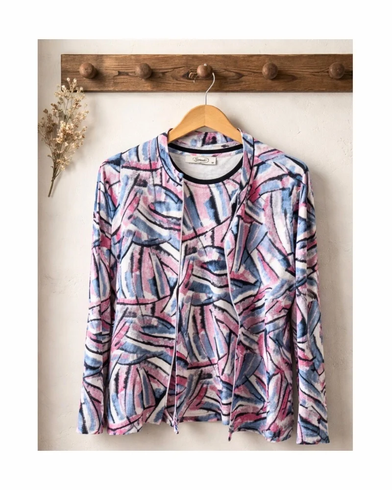 Sensia Twinsets Roze Marine Rits