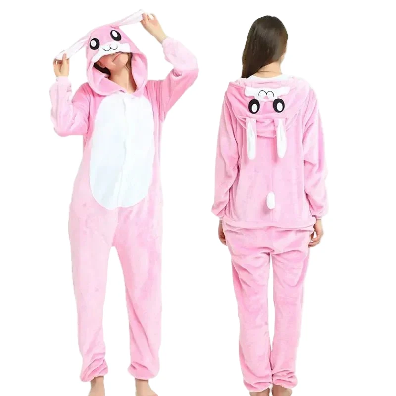 Unisex winteronesies met dierenprint - Leuke, pluizige nachtkleding voor kinderen en volwassenen
