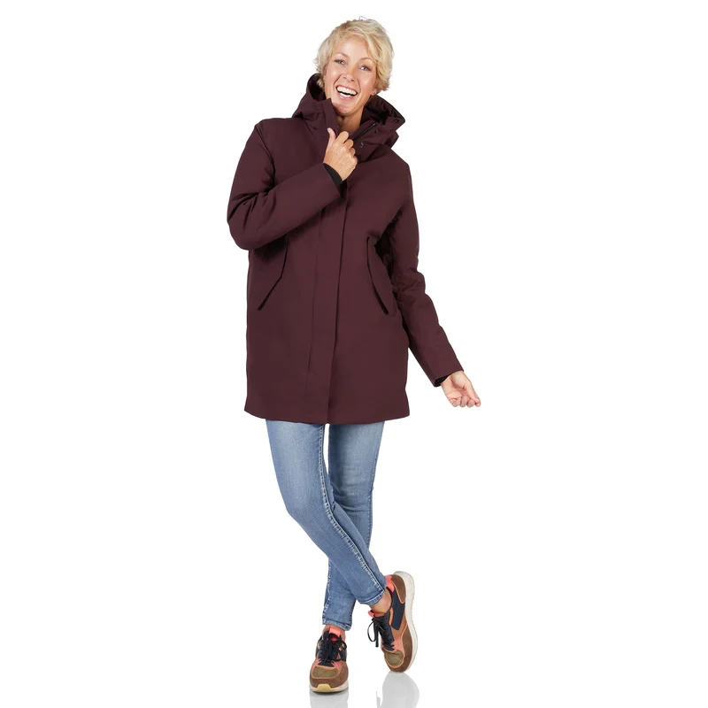 Happy Rainy Days Winterjas Dames Chicago Burgandy *Laatste maten XL en XXL*