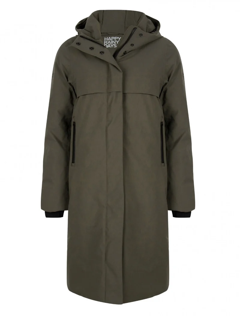 Happy Rainy Days Winterjas Dames Boston Groen *Laatste maat XXXL*