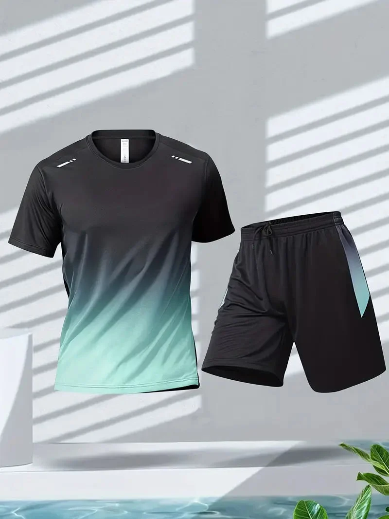 Heren 2-delige Performance Sport set - Korte Broek en T-shirt