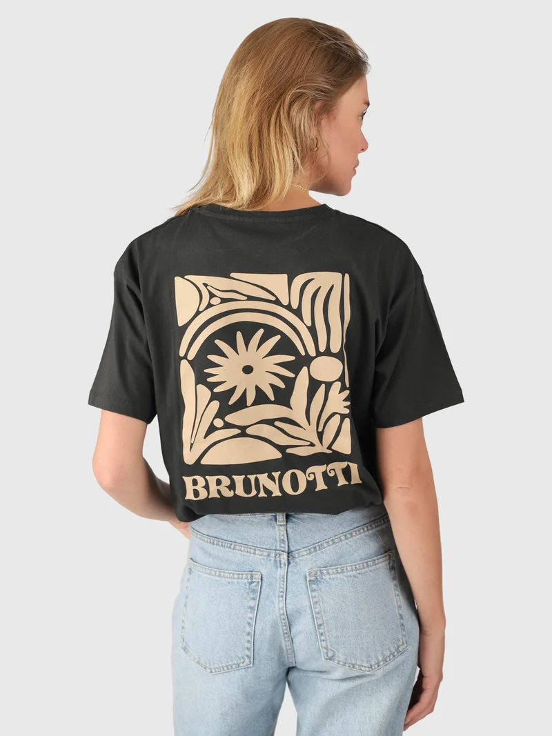 Seaya-Swirl Women T-shirt | Pirate Black