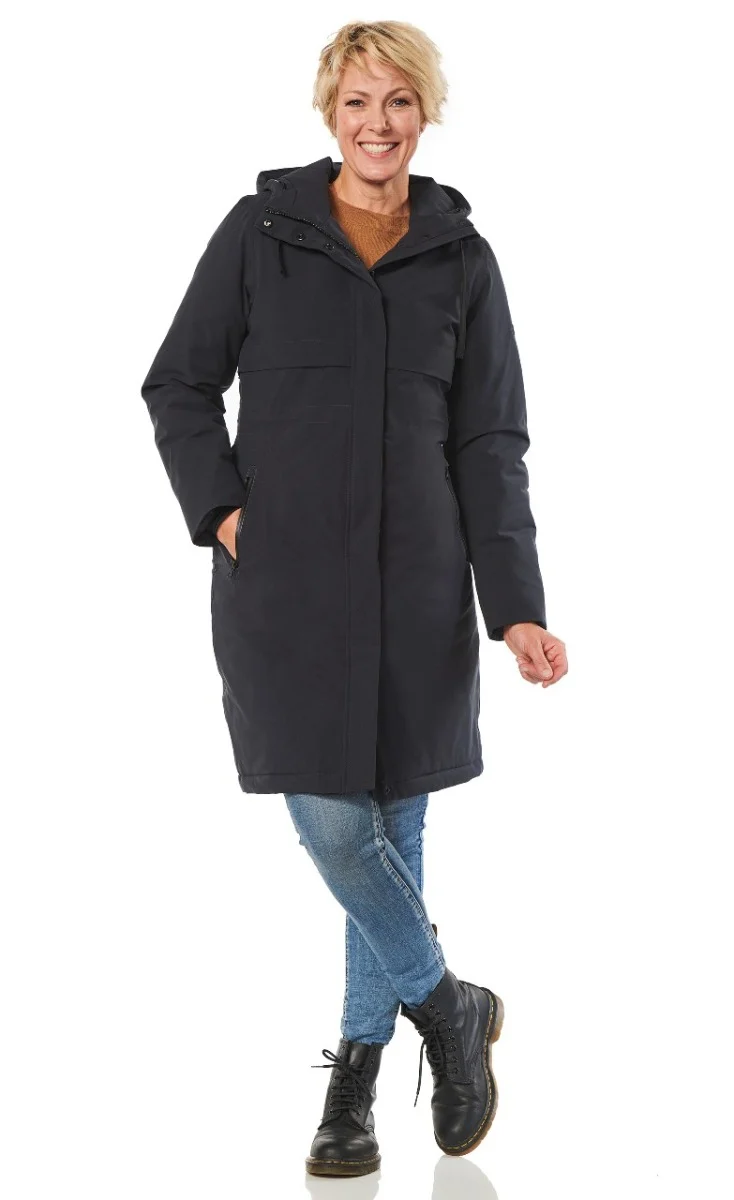 Happy Rainy Days Winterjas Dames Windsor Blue Graphite *Laatste maat XXL*