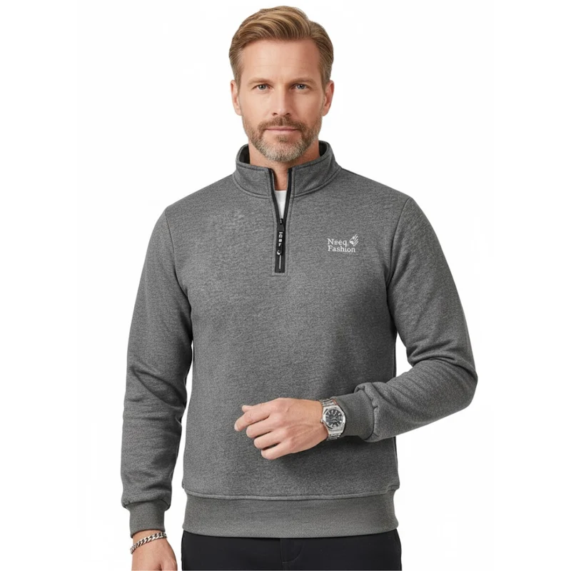 Heren Fleece Sweatshirt – Warm Gevoerd – Winter