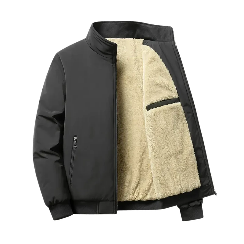 Heren Fleecejas – Opstaande Kraag – Warm & Comfortabel