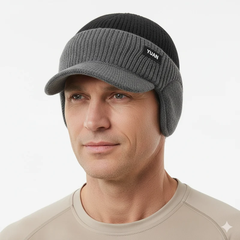 Winter Gebreide Muts – Warme Fleece – Oorbescherming