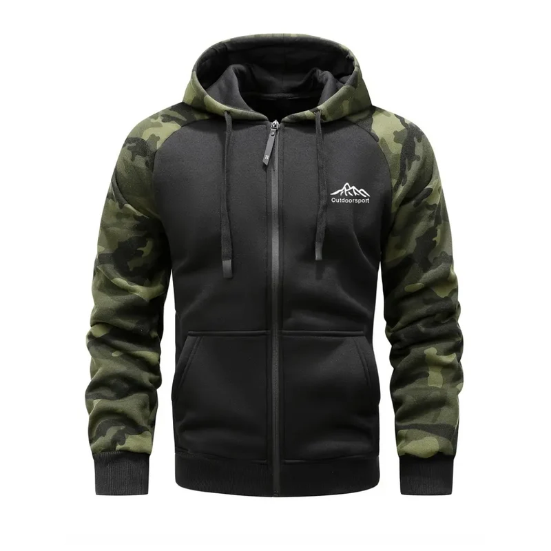 Heren Camo Fleece Hoodie – Warm & Comfortabel