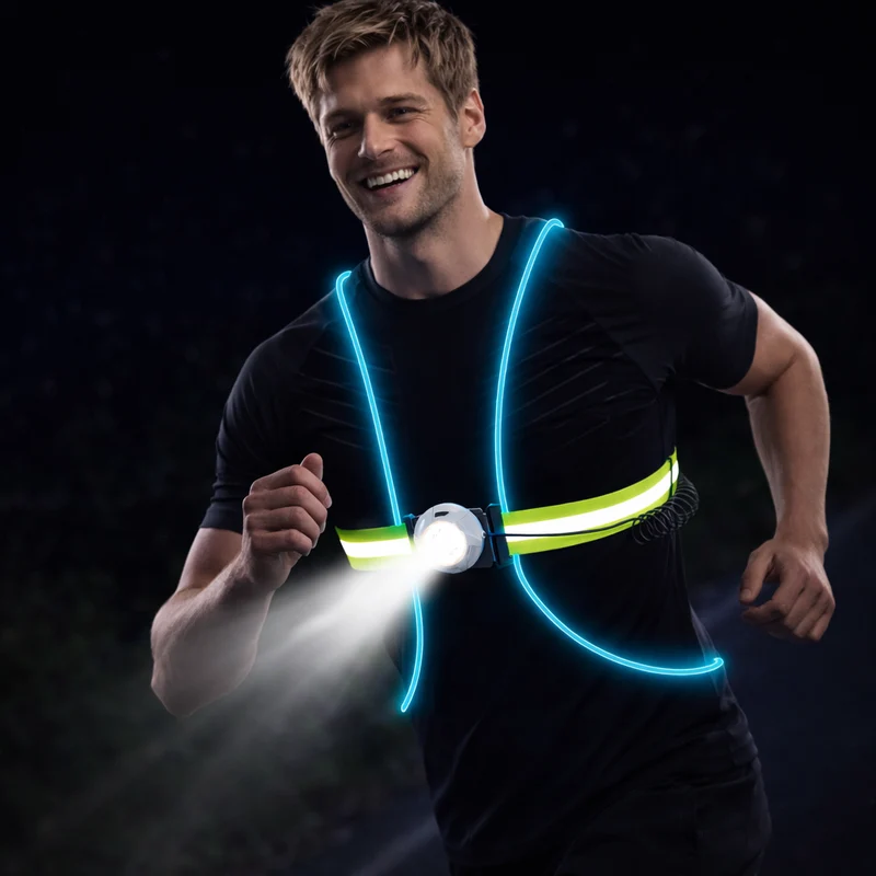 LED Veiligheidsvest – Reflecterend Ontwerp, Hoge Zichtbaarheid & Verstelbare Pasvorm