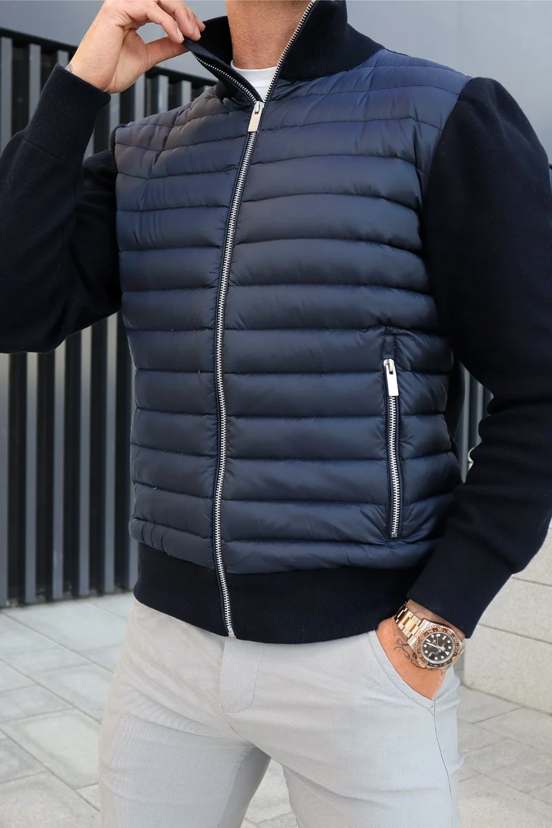 Men's lightweight jacket Hybrid quilted fitted style