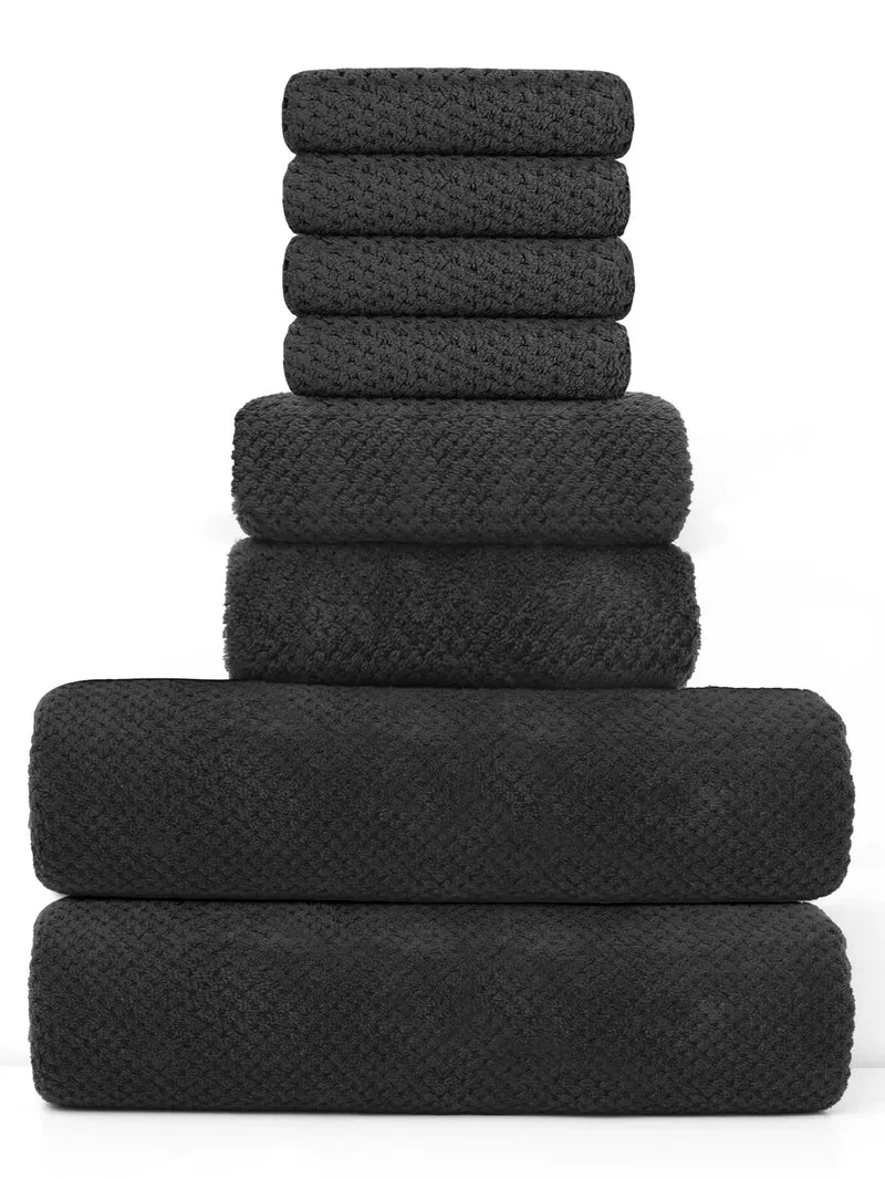 Handdoekenset – 8-delige microvezel set met sneldrogende en zachte structuur