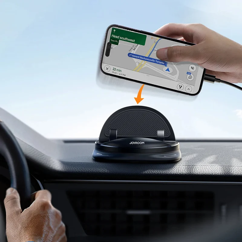 Telefoonhouder Auto – 360° Draaibaar met Sterke Grip en Dashboardbevestiging