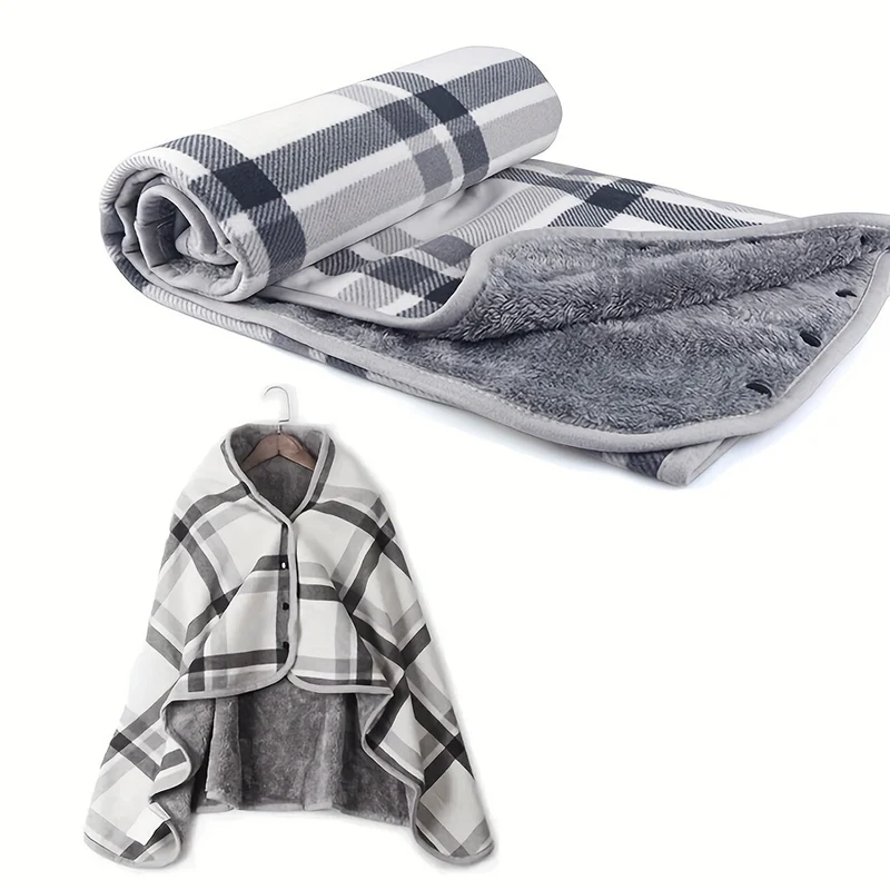 Draagbare Fleece Deken – Warm en Comfortabel voor Thuis, Werk en Outdoor