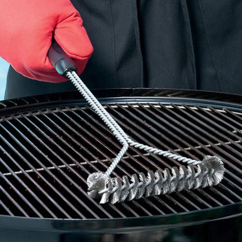 Grillborstel – RVS reinigingsborstel met stevige greep voor barbecue en rooster