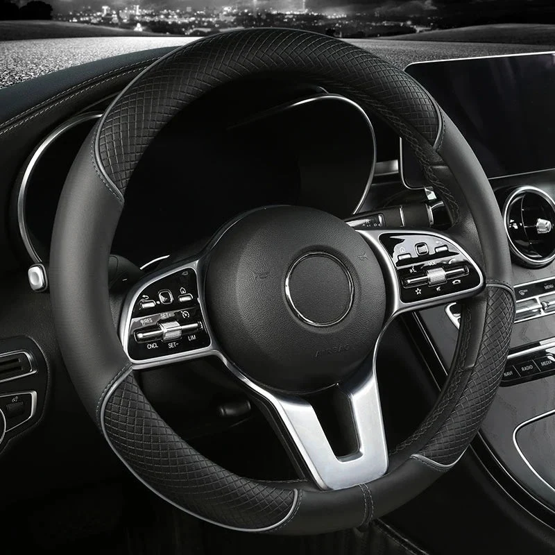 Autostuurhoes van Kunstleer – Antislip Grip met Comfortabel Diamantpatroon