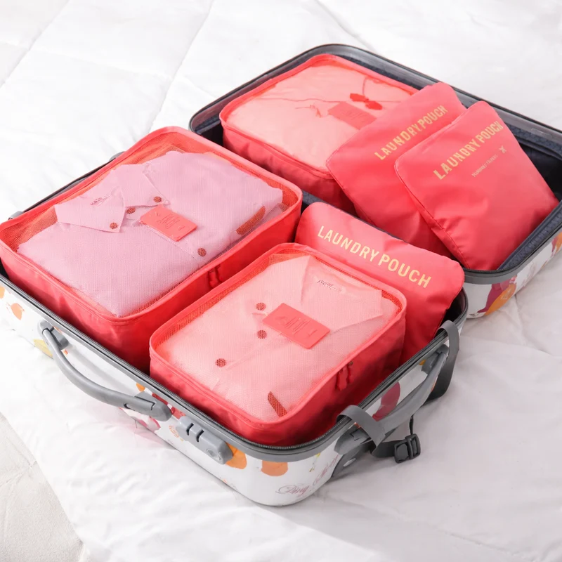Reis Organizer Set – 6-Delige Opbergkubussen met Ademend Mesh & Ruimtebesparend Ontwerp