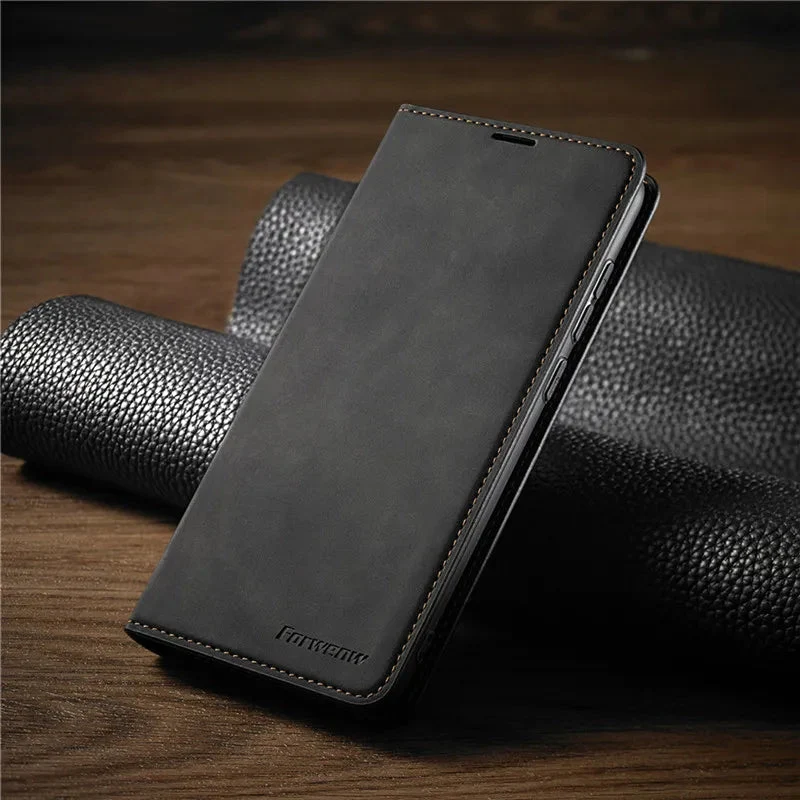 iPhone Wallet Hoesje – Magnetische Flip Case met Pasjeshouder en Standfunctie