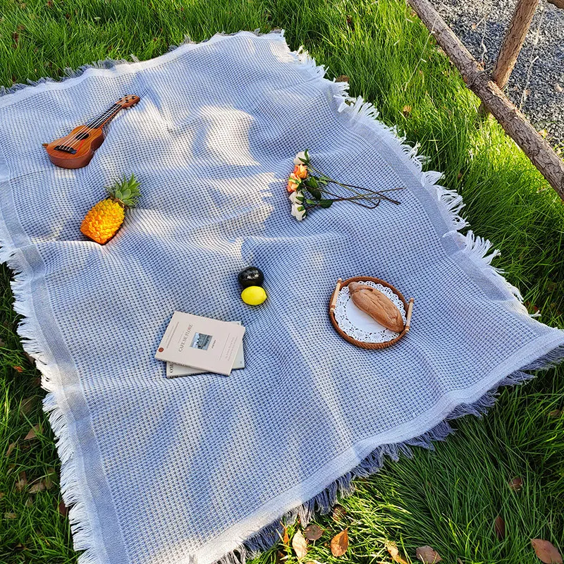 Linnen Picknickkleed – Lichtgewicht Outdoor Kleed voor Picknick en Camping