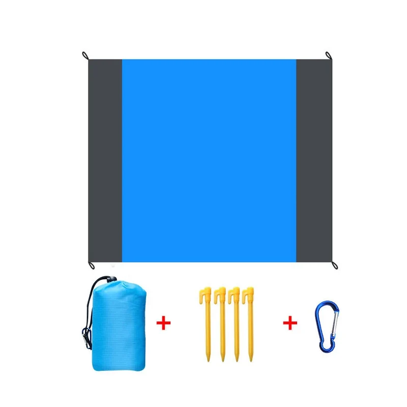 Stranddeken Zandvrij 200×210 cm – Waterdichte Outdoor Deken met Ankerpinnen
