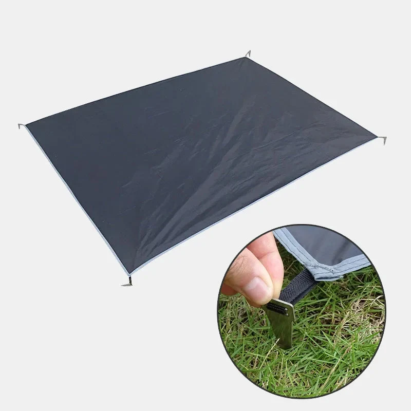 Waterdicht Grondzeil Camping – Ultralicht Picknickkleed met Haringen & Opbergtas