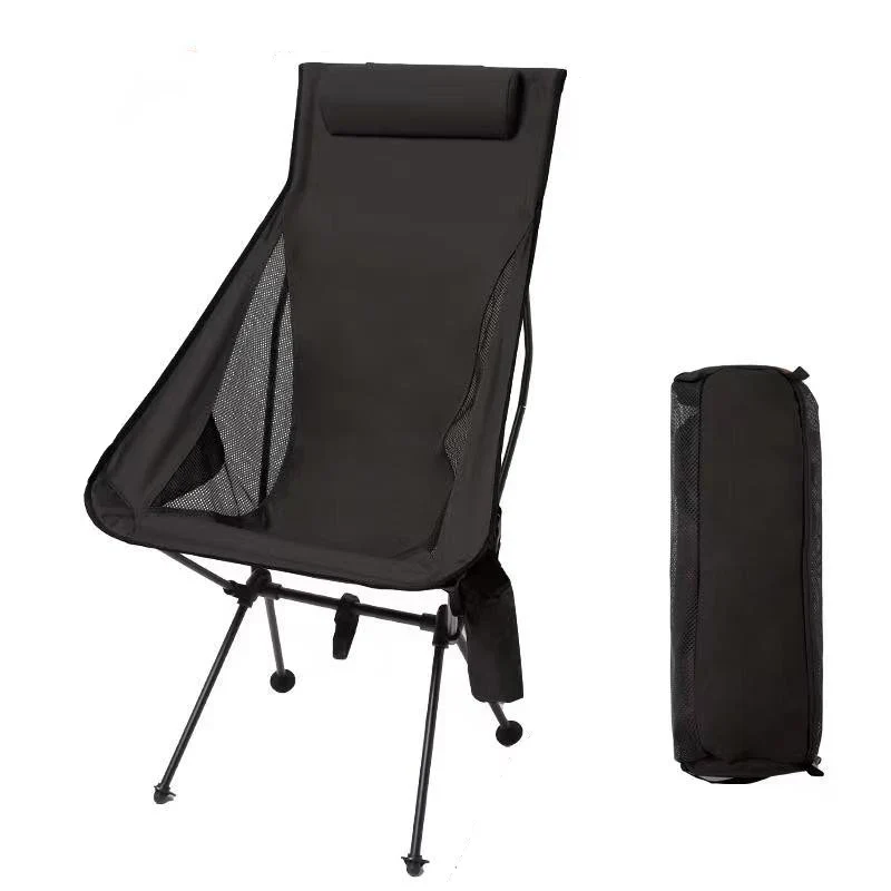 Opvouwbare Campingstoel – Lichtgewicht Aluminium Frame met Hoofdsteun