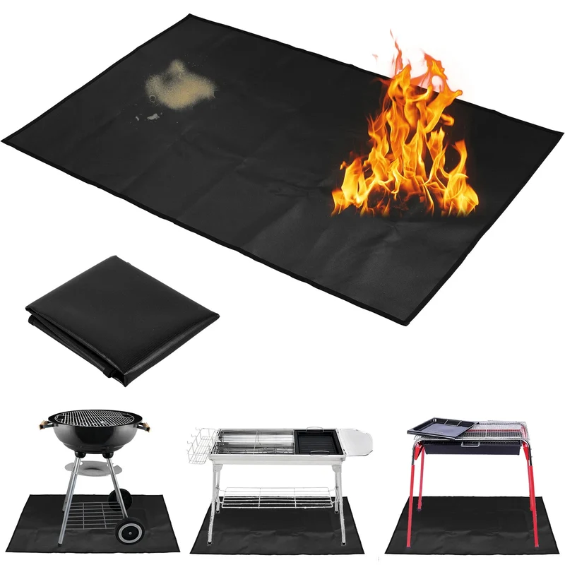 BBQ Beschermmat Hittebestendig – Glasvezel Grillmat voor Terras en Tuin
