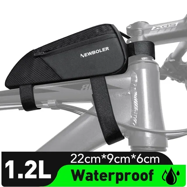 Bovenbuistas Fiets Waterdicht – 1,2L Opbergtas met Reflectie & Snelle Toegang