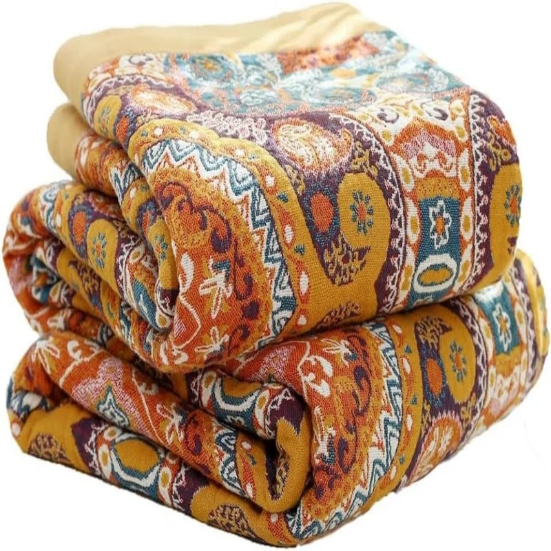 Innovative reversible cooling boho blanket for peaceful sleep